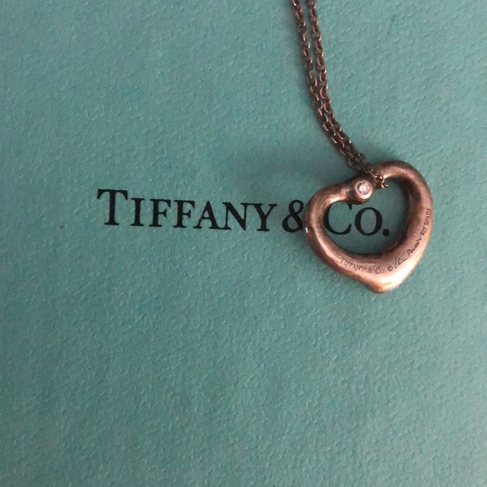 Tiffany heart .929 & diamonds - Picture 2 of 3